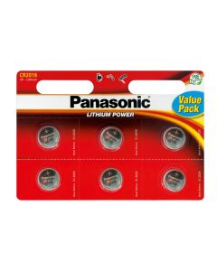 Panasonic CR2016 (6 Stück) 3V Lithium