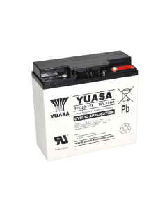 REC22-12I Yuasa 12V 22Ah - Cyklisk Blybatteri