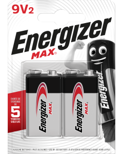 Energizer Max 9V / 522 Batterien (2 Stk. Blister)