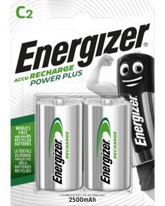 Energizer Wiederaufladbare Power Plus C / NH35 2500mAh Batterien (2 Stück Packung)