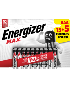 Energizer Max AAA / E92 Batterien (20 Stk. Blister) (15 5)