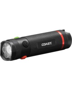COAST TX12 Handlampe 385 Lumen mit weißem, roten und grünem Licht - in Geschenkbox