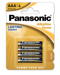 Panasonic Alkaline Power AAA Batterien - 4 Stück Blister