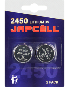 JAPCELL Lithium CR2450 Batterien - 2 Stück Packung