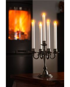 Goobay LED Kronenwachskerze, weiß, inkl. Fernbedienung, 5 Stück, bewegliche Flamme