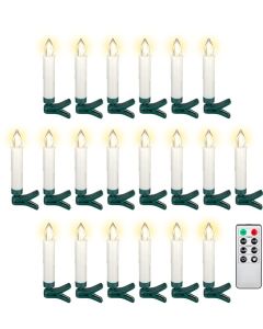 Goobay LED Weihnachtsbaumlicht inkl. Fernbedienung, weiß, 20 Stk.