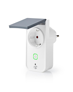 Nedis SmartLife Stecker im Freien, IP44 3680 W Typ F -30 - 40°C Android / IOS grau / weiss