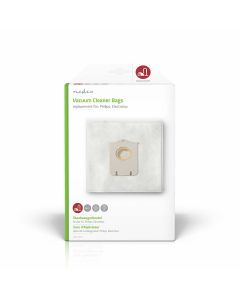Nedis Støvsugerpose 4 stk. Passer bl.a. til Philips / Electrolux, Syntetisk, Hvid
