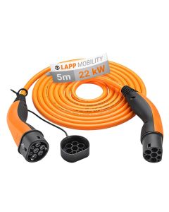 LAPP Type 2 HELIX® Ladekabel für Elektroauto - 22kW 5m, orange