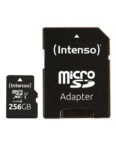 Intenso® 256 GB Micro SD Speicherkarte inkl. Adapter Class 10, U1