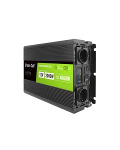 Green Cell Wechselrichter mit LCD Display für Auto 12V bis 230V, 2000W/4000W Pure Sine