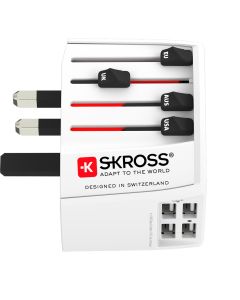 Skross Reisestecker „Hele Verden“ für USB (4x USB-A)