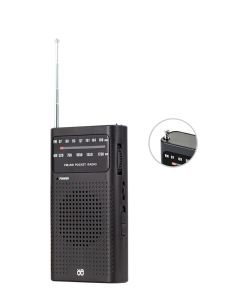 FM/AM Radio Portable Analog 1.5W Kopfhörerausgang Schwarz
