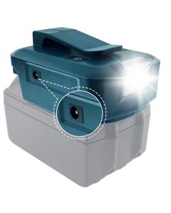 Powerbank Adapter für Hitachi/Hikoki 18V mit LED-Licht und USB-C
