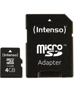 Intenso® 4GB Micro SD Class 10 SD-Speicherkarte Incl. adapter
