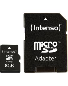 Intenso® 8GB Micro SD Class 10 SD-Speicherkarte inkl. Adapter