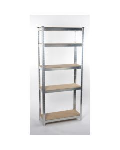 Stahlregal mit 5 Einlegeböden – max. 150 kg. 