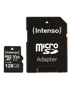 Intenso® 128GB Micro SD UHS-I Prof. Speicherkarte inkl. Adapter