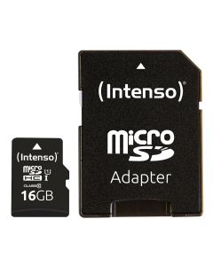 Intenso® 16GB Micro SD UHS-I Speicherkarte inkl. Adapter