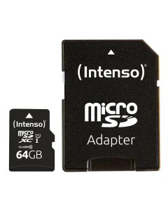 Intenso® 64GB Micro SD UHS-I Speicherkarte inkl. Adapter