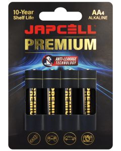 Japcell Premium AA-Alkalibatterien - 4 Stück Blister