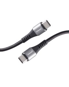 Intenso® USB-C 3.0 auf USB-C Lade- und Datenkabel, Textil, schwarz, 1,5m