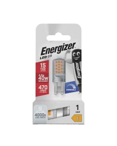 Energizer G9 LED-Glühbirne 4.2W (470lm), 4000K, Neutralweiß, dimmbar