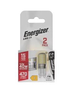 Energizer G9 LED-Glühbirne 4.2W (470lm), 2700K, Warmweiß, 2 Stk.