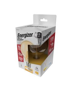 Energizer E27 LED-Lampe GOLD, G95, 5W (550lm), 2200K, Warmweiß