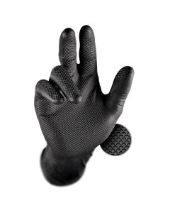 Grippaz 246 strapazierfähige Nitrilhandschuhe, puderfrei, lebensmittelecht - Größe. S/7 - 50 Stück pro Karton