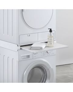 Stapelgestell mit ausziehbarem Fachboden (8 kg) für Waschmaschine/Trockner