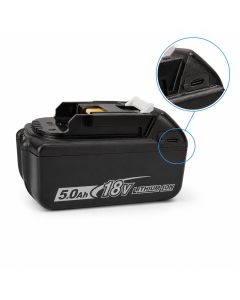Akku für Makita 18V 5Ah Elektrowerkzeug mit USB-C Eingang/Ausgang - BL1850 / BL1850B Li-ion
