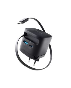 Intenso® USB-C/USB-A Multiport GaN Ladegerät 65W mit USB-C Kabel - Schwarz