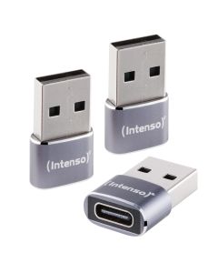 Intenso USB-C auf USB-A Adapter aus Aluminium - 3 Stk.