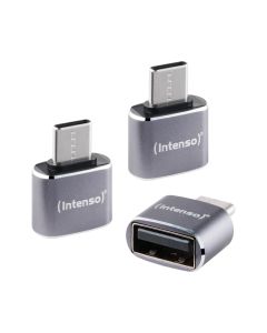 Intenso USB-A auf USB-C Adapter aus Aluminium - 3 Stk.