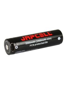JAPCELL 18650 wiederaufladbare Li-ION-Batterie – 3500 mAh mit USB-C-Anschluss