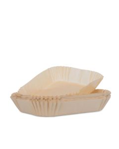Airfryer-Papierförmchen ungebleicht, rechteckig 14x22x4,5 cm - 100 Stück.