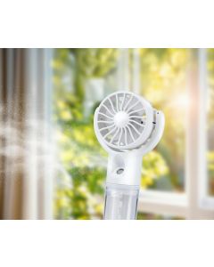 Tragbarer und wiederaufladbarer Ventilator mit Luftbefeuchter