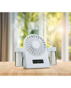 USB-Tischventilator mit Luftbefeuchter, wiederaufladbar