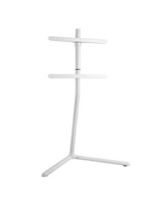 TV-Bodenständer V-Fuß, Kabelfixierung, 49" - 70" - Weiß