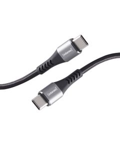 Intenso® USB-C-zu-USB-C-Lade- und Datenkabel 100 W, Textil, schwarz, 2 m