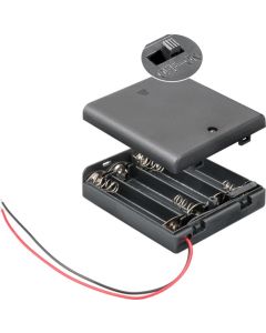 4x AA (Mignon) batteriholder (serieforbundet)