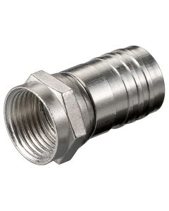Crimp F Verbinder Verbinder 8.0mm - Kupfer-Nickel - 1 Stück.