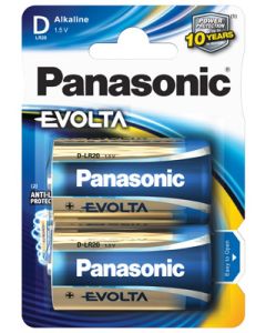 Panasonic Evolta - Alkaline D / LR20 / Mono Batterien (2 Stück).