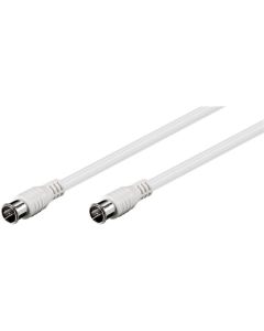 SAT-Kabel, F-Stecker - Schnellanschluss, weiß, 1,5m