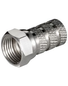 Schraubbarer F-Stecker 5,2 mm - Kupfer-Nickel,