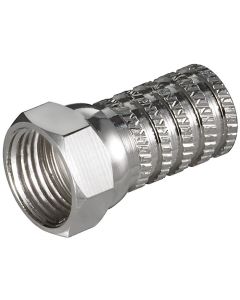 Schraubbarer F-Steckverbinder 6,0 mm - Kupfer-Nickel,