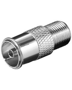 Adapter: F-Buchse - Koaxialbuchse - 1 Stück.
