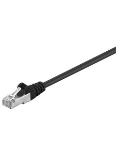 CAT 5e Patchkabel, SF/UTP, schwarz, 1m