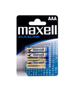 Maxell Long-Life Alkaline AAA / LR 03 Batterien - 4 Stück.